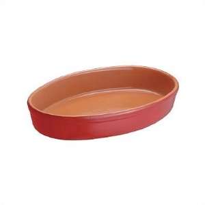  Terracotta 8 x 5 Oval Baker in Red Heat Diffuser None 