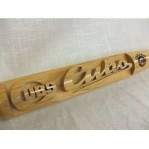   Cubs 3 D Carved & Lasered Full Size 35 Wooden Baseball Bat, MLB 2002