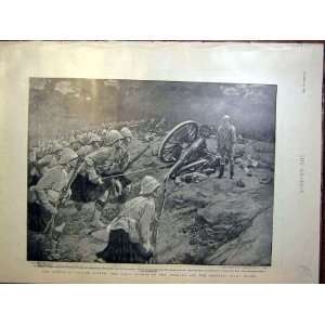  Battle Elands Laagte Boer War Africa Old Print 1899