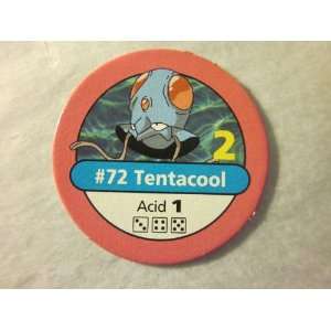   Trainer 1999 Pokemon Chip Pink #72 Tentacool 2 Acid 1 