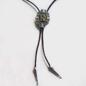 Bolo Tie Alphabet R WT 078R