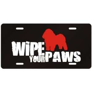  New  Bolognese / Wipe Your Paws  License Plate Dog