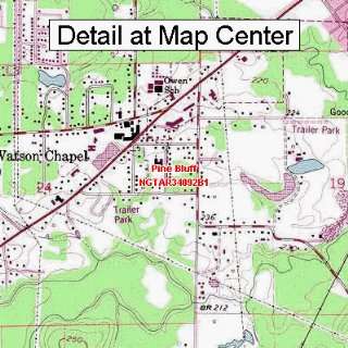  USGS Topographic Quadrangle Map   Pine Bluff, Arkansas 