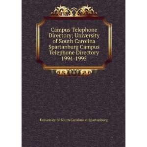 Campus Telephone Directory; University of South Carolina Spartanburg 