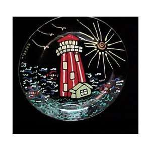  Lively Lighthouses Design   Hand Painted   Platter/Serving 