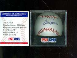 TOM SEAVER SIGNED AUTOGRAPHED RAWLINGS OFFICIAL MLB BASEBALL PSA/DNA 