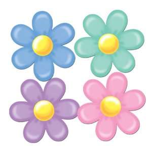 Packaged Retro Flower Cutouts Case Pack 60