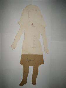 1894 tuck 12 paper doll 4 outfits & hats artistic ser.501  