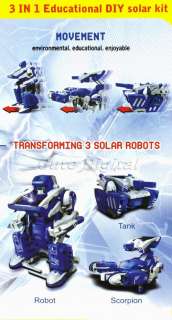 In1 Educational DIY Solar Robot scorpion tank Kit Toy  