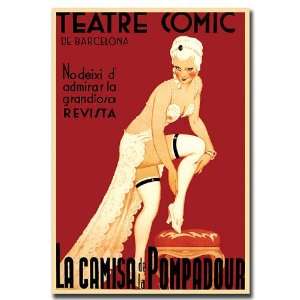 Best Quality Teatre Comic de Barcelona Framed 18x24 Canvas 