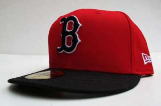 Boston Red Sox Red Black All Sizes Cap Hat by New Era  