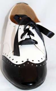   Oxfords Flats Patent Leather Black and White PU Fashion Womens Shoes