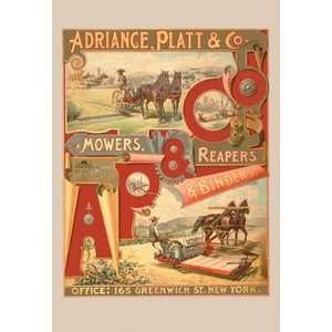   Co., Mowers, Reapers and Binders   12x18 Framed Print in Gold Frame