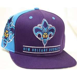 New Orleans Hornets Snapback Purple / Teal Two Tone Adjustable Plastic 