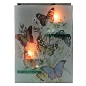  Butterflies Dual Tea Light Candle Holder   Rectangle