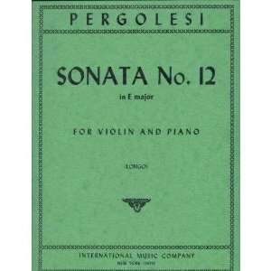  Pergolesi   Sonata No. 12 In E Major. For Violin and piano 