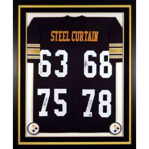 Pittsburgh Steelers   Steel Curtain   Deluxe Framed Autographed Jersey 