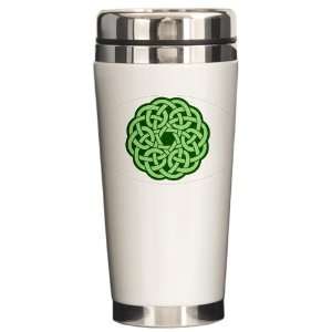    Ceramic Travel Drink Mug Celtic Knot Wreath 