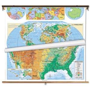    AVTCRA79254125   U.S. World Physical Political Map