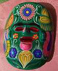 Mexican Talavera Sun Face Mask Wall Plaque Folk Art  