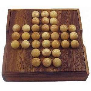  Solitaire Marble Wooden Brain Teaser Game Toys & Games