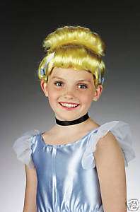 New CINDERELLA Blonde Wig Disney Princess Girls Child Size Hair 