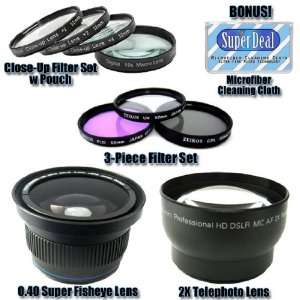 10 Close Up Filter Set with Pouch + High Resolution 3 piece Filter Set 