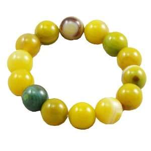  Agate Prayer Beads Wrist Mala  Green 