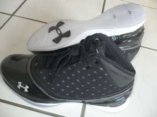 Under Armour Micro G Fly Basketball man black shoes size 10 Brand New 