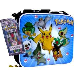  Pokemon Insulated Lunch Box & Mechanical Pencils Pack 
