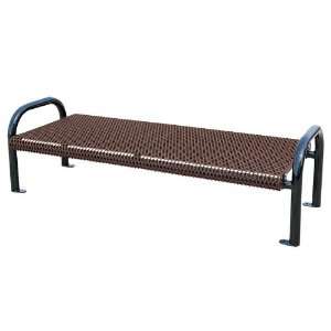  Eagle One 6 Feet Expanded Surface Mount Metal Flat Bench   Grey 
