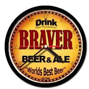  BRAVER beer and ale cerveza wall clock 