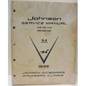  Johnson Outboard Motor Service Repair Manual V 4 Series 50 