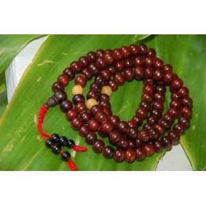    Rosewood Mala Amber Spacers for Meditation 