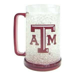 Texas A&M Aggies Freezer Mug   Set of Two Crystal Glasses  