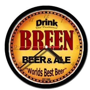  BREEN beer and ale cerveza wall clock 