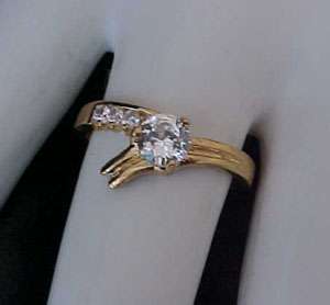 65 carat Brilliant cut ROUND Solitaire cz Gold ep Engagement Wedding 
