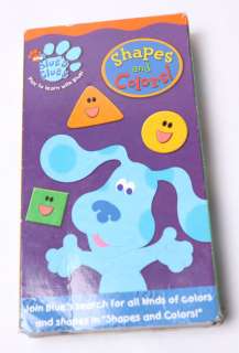 SHAPES AND COLORS  BLUES CLUES VHS TAPE  