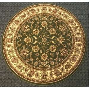  Traditional Round Area Rug 7 Ft. 3 In. X 7 Ft. 3 In. Sage 