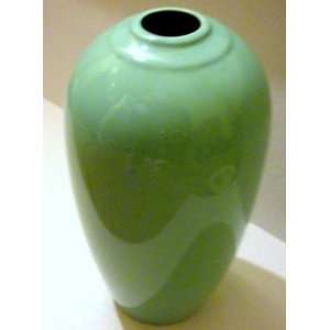 Vintage Himark Giftware Pottery Japan Tall Vase Seafoam Green Light 