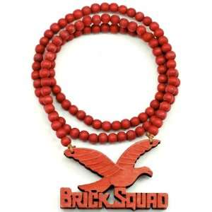 Brick Squad Good Wood Goodwood Red All Wood Style Pendant Replica 