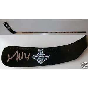  Maxime Talbot Signed Penguins 09 Stanley Cup Stick Coa 