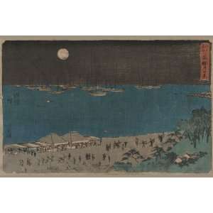  Moon scene at Takanawa. 1854 12 x 18 Poster