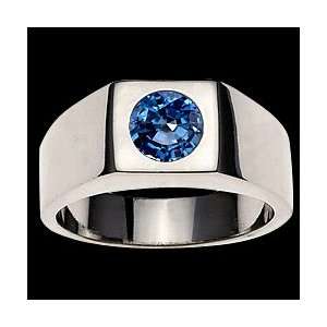   01 carat blue diamond men s solitaire ring white gold 