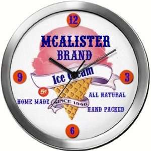  MCALISTER 14 Inch Ice Cream Metal Clock Quartz Movement 