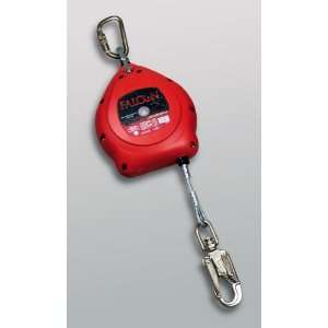  Retracting Lifeline with Tagline and Carabiner, Red