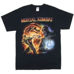  Scorpion Vs. Sub Zero   Mortal Kombat T shirt black Large 