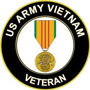  US Army Veteran Vietnam Medal Decal Sticker 3.8 6 Pack 