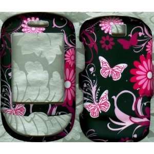  Pink butterfly Samsung Smiley T359 Hard phone cover case 