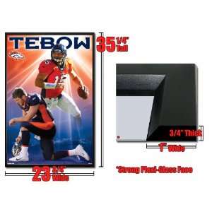 Framed Denver Broncos T Tebow Poster 5513 